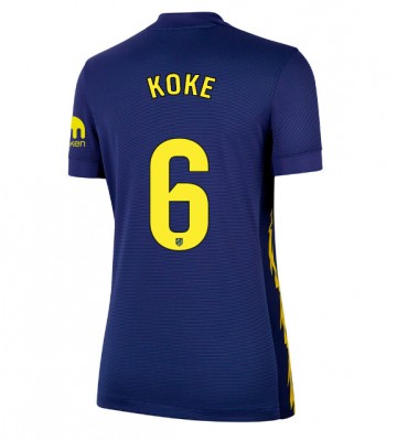 Atletico Madrid Koke #6 Replica Away Stadium Shirt for Women 2025-26 Short Sleeve